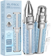 YLYYCC front view of trimmer showing sleek design and travel-ready size benefit