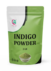YOGI’S GIFT front packaging showing 2 lb indigo powder, clear ingredient benefit