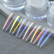 YOKE FELLOW front packaging showing six aurora chrome powders and set branding benefit clear selection