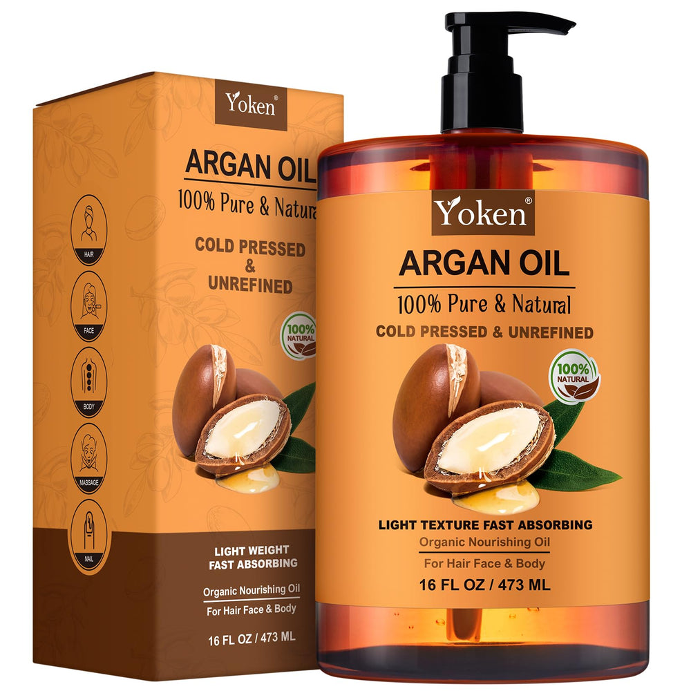 Yoken argan oil front label showing clean packaging and size benefit