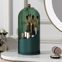 YOOLENS front view of clear green brush holder protecting brushes