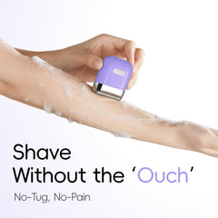 yoose close-up of ultra-thin safety mesh protecting skin while shaving