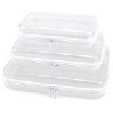 YOPCDJ front view of three clear zipper cases showing organized packing benefit
