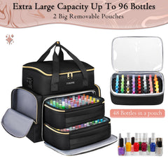 YOREPEK top compartment with lamp showing organized tool storage