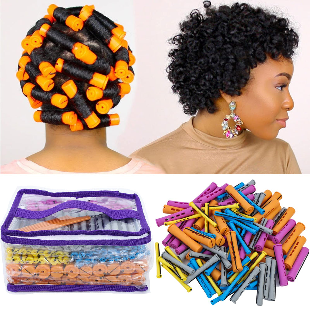 YOROSTAR front packaging showing 100 perm rods and included comb, easy storage benefit