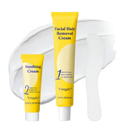 Youggle front packaging showing hair removal cream and soothing lotion benefit quick results