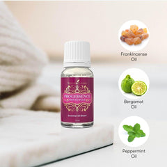 Young Living Progressence bottle in hand for scale, clarifies 15 mL compact size