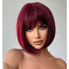 YOUNIGA close-up of bangs and fiber texture for realistic appearance