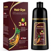 YOURTONE front packaging showing dark brown 3-in-1 shampoo for easy gray coverage and convenience