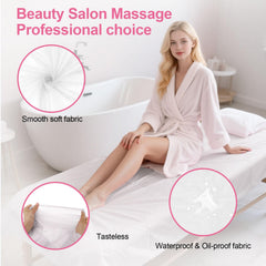 Ypfyed disposable sheet on massage table illustrating full coverage benefit
