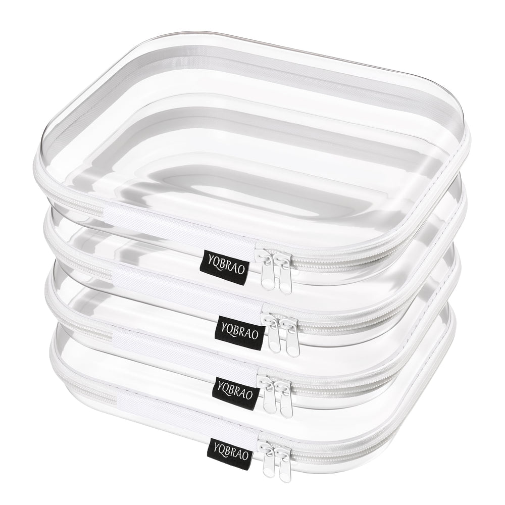YQBRAO clear set front view showing organized makeup and quick visibility