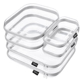 YQBRAO six-pack front view showing grey clear organizers for easy identification