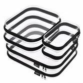 YQBRAO front packaging showing six clear hard shell cases and professional black trim for organized storage
