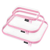 YQBRAO front view of three-piece pink set showing organized storage benefit