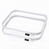 YQBRAO front view of two clear hard shell cases showing large storage