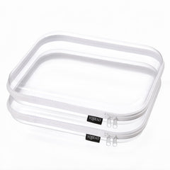 YQBRAO front view of two clear hard shell cases showing large storage