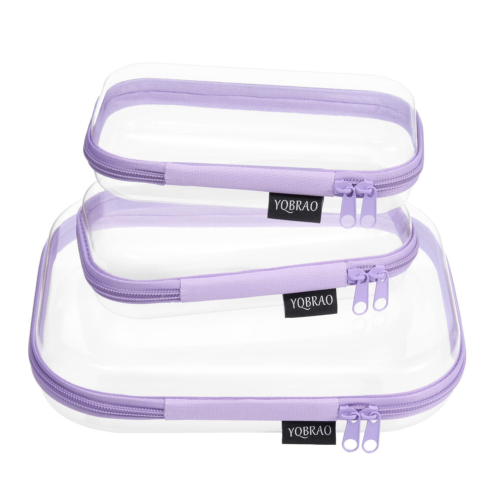YQBRAO front view of purple 3-piece set showing organized storage benefit