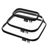 YQBRAO front view of three clear cases showing sizes and visibility benefit