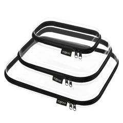 YQBRAO front view of three clear cases showing sizes and visibility benefit