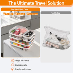 YQBRAO large pouch close-up showing rigid PET texture, protects fragile items