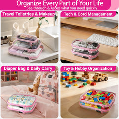 YQBRAO medium pouch filled with toiletries demonstrating travel ready packing