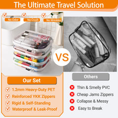 YQBRAO open case filled with toiletries demonstrating neat packing benefit