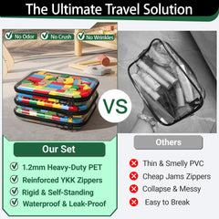 YQBRAO open case with toiletries inside for easy packing and inspection benefit