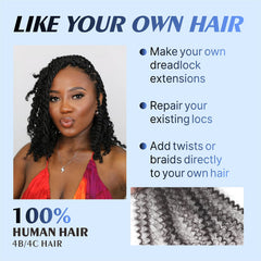 YuDragonFt used to repair a dreadlock, blending seamlessly for discreet fixes
