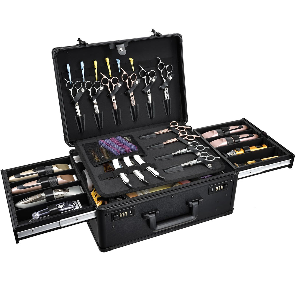 Yueieoun case exterior showing durable aluminum and reinforced corners, protecting tools