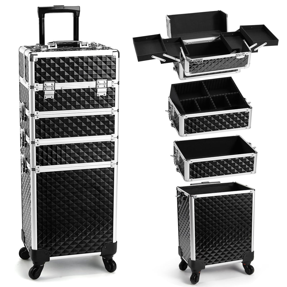 Yueieoun front view closed train case showing compact protection and mobility