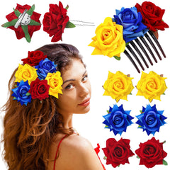 Yuxung front packaging and set arrangement showing seven patriotic roses for easy selection