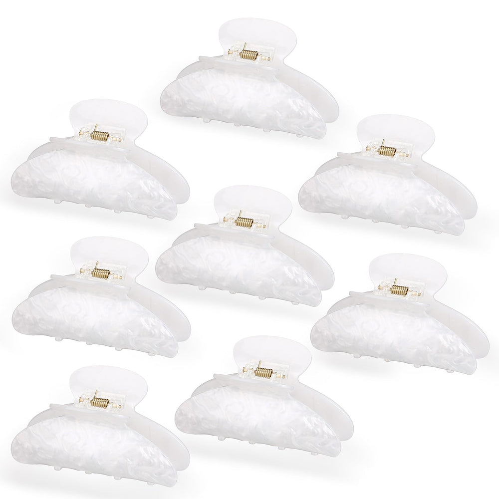 Yuxung glossy white clips front view showing clean design and convenience