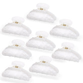 Yuxung glossy white clips front view showing clean design and convenience
