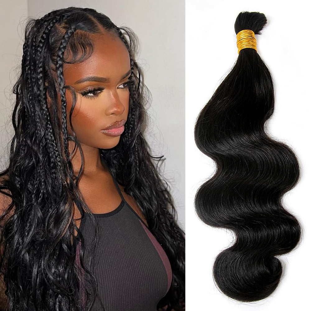 YWIGS bundle front view showing tidy ends and natural shine for realistic braids