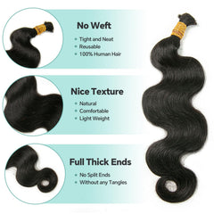 YWIGS close-up of body wave texture highlighting softness and tangle resistance