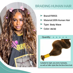 Y WIGS color blend #4/30 detail showing natural two-tone depth for seamless blending