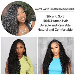 YWIGS on-model box braids installed demonstrating volume and comfortable wear