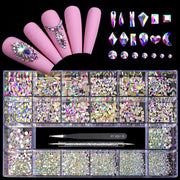 Yzzseven front packaging showing complete rhinestone kit and tools for storage