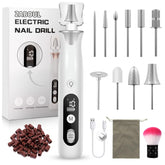 ZABOUL front view of cordless nail drill showing ergonomic grip and LED, professional control benefit