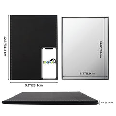 ZBEIVAN folded flat next to passport showing compact travel convenience