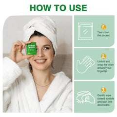 Zeefpod wipe gently cleaning closed eyelid for quick relief