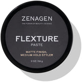 Zenagen Flexture Paste front jar showing label and compact 2 oz size for easy travel