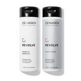 Zenagen front packaging showing the full-size shampoo and conditioner for fuller-looking hair