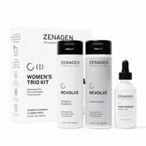 Zenagen front packaging showing trio kit and fuller-hair benefit