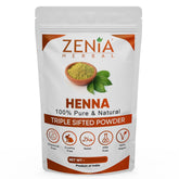 Zenia front packaging 908g showing pure henna and benefits
