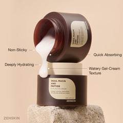Zenskin close-up of snail mucin layer demonstrating concentrated hydration benefit