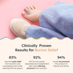 ZenToes placed between toes illustrating gentle toe separation benefit