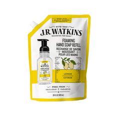 Zeronic J.R. Watkins front packaging showing 28 oz refill and lemon scent, easy refill benefit