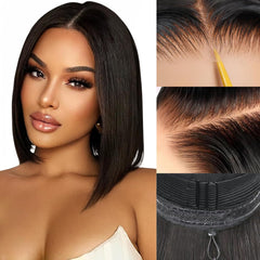 ZHENGON front view bob wig showing sleek cut and natural hairline benefit