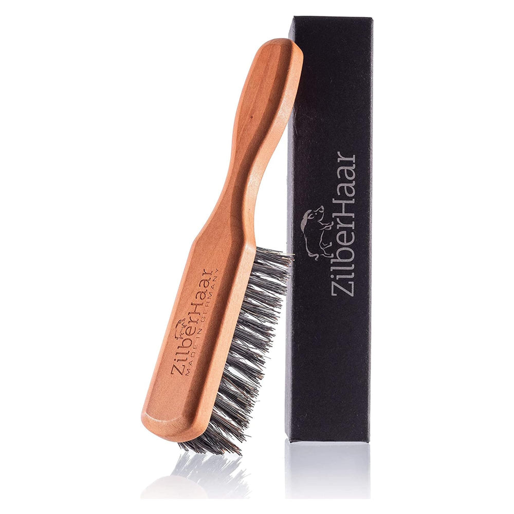 ZilberHaar front view showing compact 6-inch brush for neat grooming